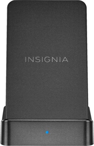  Insignia™ - 10 W Qi Certified Wireless Charging Phone Stand for Android/iPhone - Black