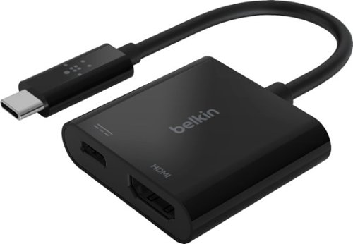  Belkin - USB C to HDMI Adapter + USBC Charging Port, 4K UHD Video, 60W Passthrough Power - Black
