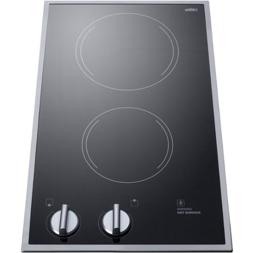 Summit Appliance - 12" Built-In Electric Cooktop with 2 Burners and Residual Heat Indicator