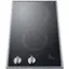 Front. Summit Appliance - 12" Built-In Electric Cooktop with 2 Burners and Residual Heat Indicator - Black.
