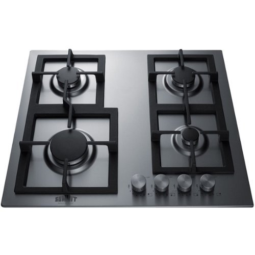 Summit Appliance - 24" Built-In Gas Cooktop with 4 Burners - Stainless steel