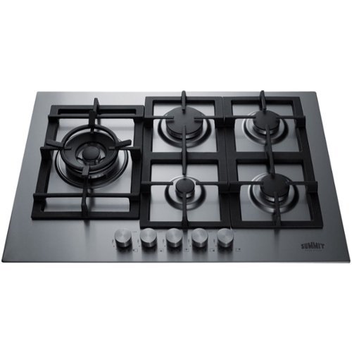 Summit Appliance - 30" Built-In Gas Cooktop with 5 Burners - Stainless steel
