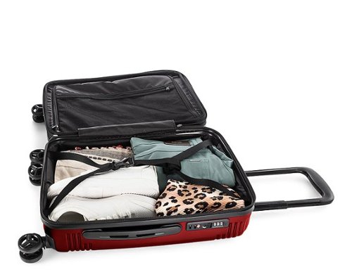 Bugatti Nashville - Hardside Carry-on - Charcoal - Red WORLDWIDE DELIVERY