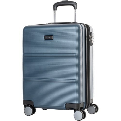 Bugatti - Brussels 22" Expandable Suitcase - Steel Blue-Front_Standard 