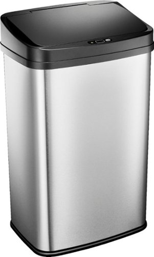 Insignia™ - 13 Gal. Automatic Trash Can - Stainless Steel