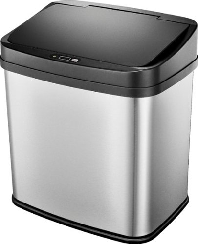  Insignia™ - 8 Gal. Automatic Trash Can - Stainless steel