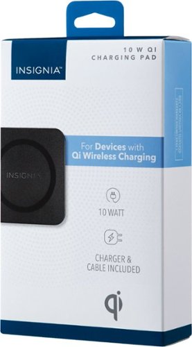 Insignia™ 10 W Qi Certified Wireless Charging Pad for Android/iPhone - Black BUY ONLINE