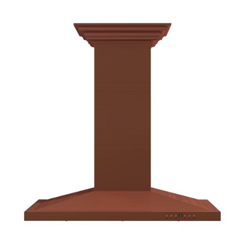 ZLINE - 30 inches - Externally Vented - Island Range Hood - Baked Copper-Front_Standard 