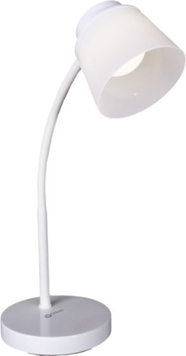 OttLite - Clarify LED Desk Lamp with 4 Brightness Settings and Adjustable Neck - White