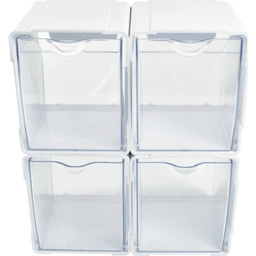 Deflecto - Interlocking Storage Organizer (4-Pack) - White