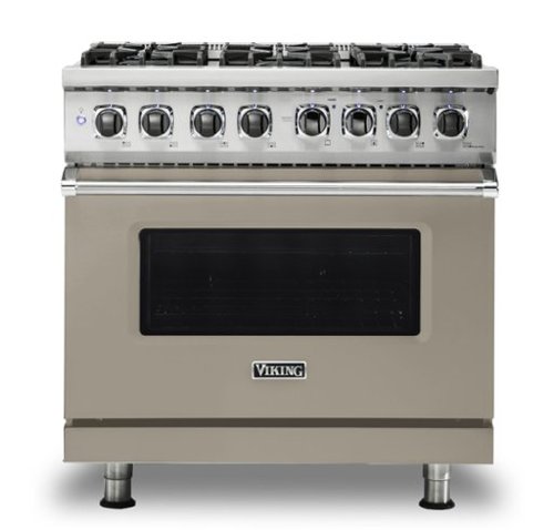 Viking - 5-Series 5.6 Cu. Ft. Self-Cleaning Freestanding Dual Fuel Convection Range - 6 Burner - LP - Nantucket-Front_Standard 