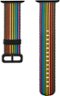 Modal™ - Pride Edition Woven Nylon Band for Apple Watch 42, 44, 45mm (Series 1-8) and Apple Watch Ultra 49mm - Black/Pride Stripe-Angle_Standard