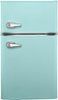 Insignia™ - Retro 3.1 cu. ft.  Mini Fridge with Top Freezer and ENERGY STAR Certification - Mint-Front_Standard 