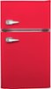 Insignia™ - Retro 3.1 cu. ft.  Mini Fridge with Top Freezer and ENERGY STAR Certification - Red-Front_Standard 