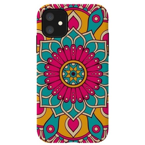 ArtsCase - StrongFit Designers Mandala Pattern 201 Case for Apple® iPhone® 11 - Red/Orange/Blue