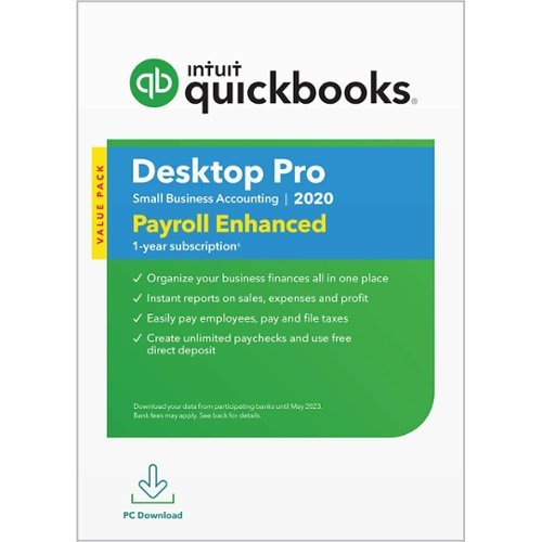 Intuit - QuickBooks Desktop Pro 2020 with Payroll Enhanced - Windows [Digital]-Front_Standard 