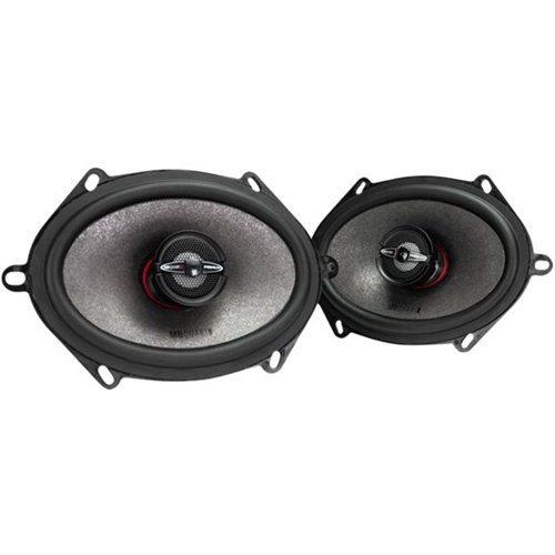 MB Quart - Premium 6" x 8" and 5" x 7" 2-Way Car Speakers with Aerated Paper Cones (Pair) - Black
