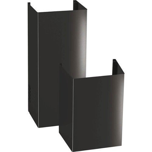 GE - 9' Ceiling Duct Cover Kit - Black stainless steel