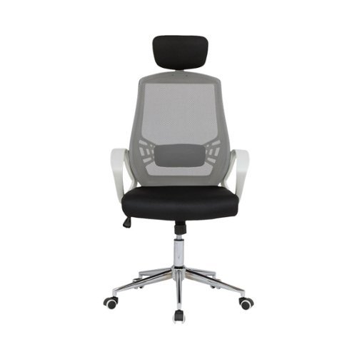 Calico Designs - 5-Pointed Star Nylon Frame Executive Chair - Black/Matte White Frame