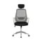 Calico Designs - 5-Pointed Star Nylon Frame Executive Chair - Black/Matte White Frame-Front_Standard