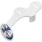Luxe - Neo 180 Non-Electric Self-Cleaning Nozzle Universal Fit Bidet Toilet Attachment - Blue/White-Angle_Standard
