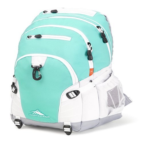 High Sierra - Loop Backpack for 15.6" Laptop - White/Aquamarine/Ash-Front_Standard 