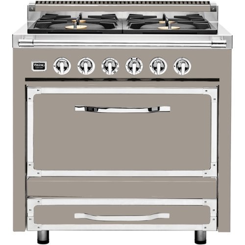 Viking - Tuscany 3.8 Cu. Ft. Freestanding Dual Fuel True Convection Range - Pacific gray