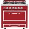 Viking - Tuscany 3.8 Cu. Ft. Freestanding Dual Fuel True Convection Range - San Marzano Red-Front_Standard