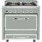 Viking - Tuscany 3.8 Cu. Ft. Freestanding Dual Fuel True Convection Range - Artic Gray-Front_Standard