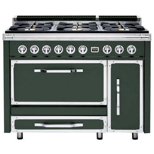 Viking - Tuscany 6.2 Cu. Ft. Freestanding Double Oven Dual Fuel True Convection Range - Blackforest green