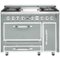Viking - Tuscany 6.2 Cu. Ft. Freestanding Double Oven Dual Fuel True Convection Range - Artic Gray-Front_Standard