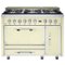 Viking - Tuscany 6.2 Cu. Ft. Freestanding Double Oven Dual Fuel True Convection Range - Vanilla Cream-Front_Standard