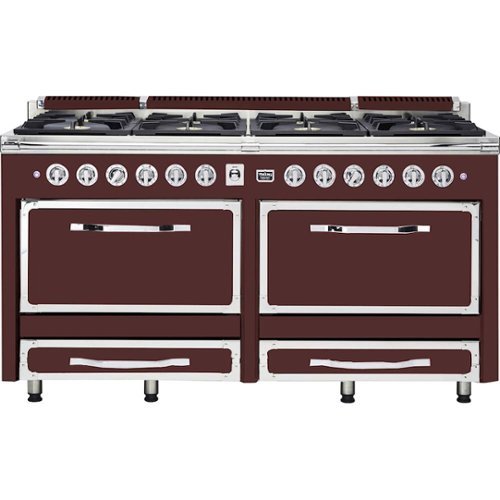 Viking - Tuscany 7.6 Cu. Ft. Freestanding Double Oven Dual Fuel True Convection Range - Kalamata red