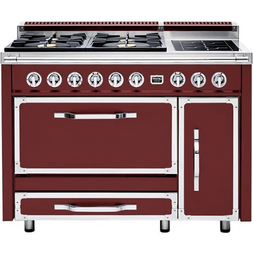 Viking - Tuscany 6.2 Cu. Ft. Freestanding Double Oven Dual Fuel True Convection Range - Reduction Red-Front_Standard 
