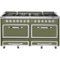 Viking - Tuscany 7.6 Cu. Ft. Freestanding Dual Fuel Convection Range - Cypress Green-Front_Standard