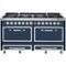 Viking - Tuscany 7.6 Cu. Ft. Freestanding Dual Fuel Convection Range - Slate Blue-Front_Standard