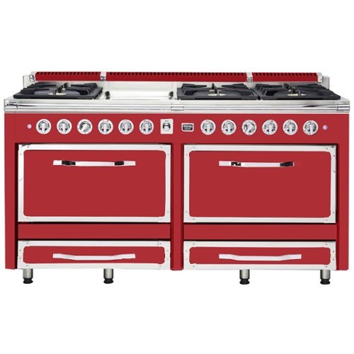 Viking - Tuscany 7.6 Cu. Ft. Freestanding Double Oven Dual Fuel True Convection Range - San marzano red