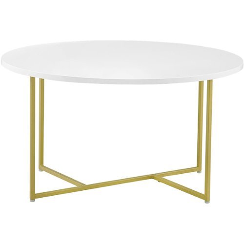 Serta - Stevenson Round Modern Contemporary MDF Coffee Table - White