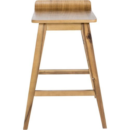 Finch - Carter 4-Leg MDF and Solid Acacia Wood Barstool - Natural/Light Beige