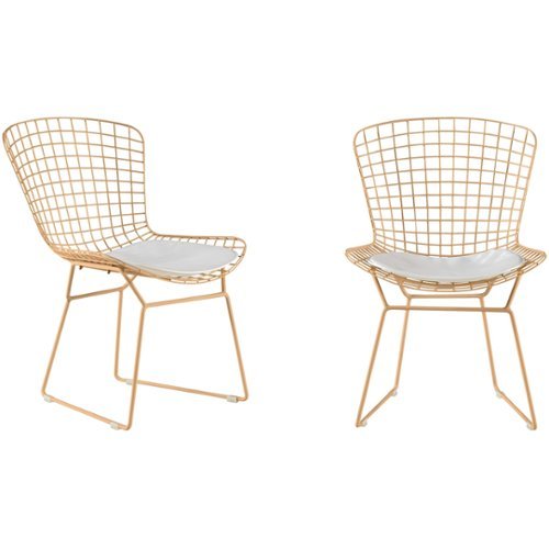 Elle Decor - Holly Metal & Iron Chairs (Set of 2) - Gold