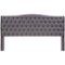 Elle Decor - Celeste Contemporary Tufted Fabric 78" King Upholstered Headboard - Gray-Front_Standard