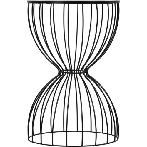 Elle Decor - Cami Round MDF Side Table - Black
