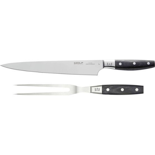 Wolf Gourmet - 2-Piece Carving Knife and Fork Set - Stainless Steel