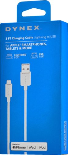 Dynex™ 3' Lightning to USB Charge-and-Sync Cable - White WHERE TO BUY