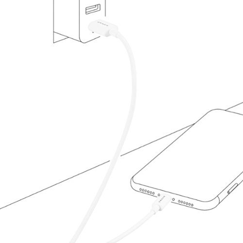Dynex™ 3' Lightning to USB Charge-and-Sync Cable - White SHOP ONLINE