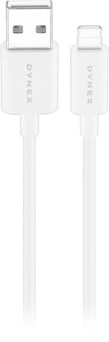 Dynex™ - 6 Ft. Lightning-to-USB Type-A Charge-and-Sync Cable - White