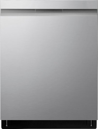 "LG - 24"" Top Control Smart Built-In Stainless Steel Tub Dishwasher with 3rd Rack, QuadWash and 44db - Stainless Steel"