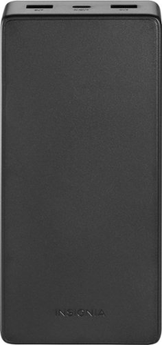 Insignia™ - 20,000 mAh Portable Charger for Most USB Devices - Black