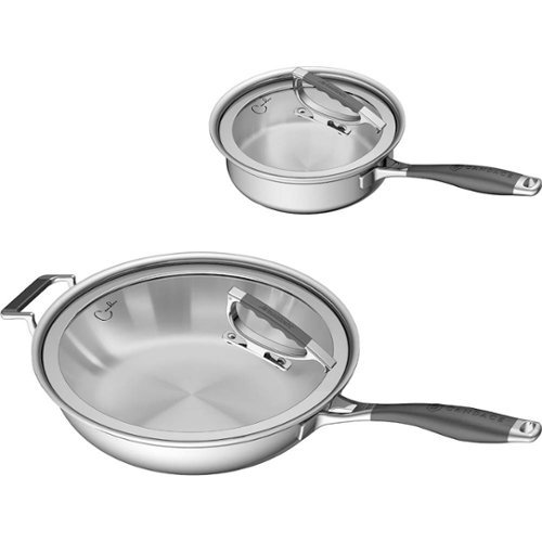 CookCraft - Candace 4-Piece Cookware Set - Stainless Steel