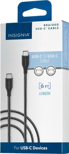 Insignia™ 6' USB-C to USB-C Charge-and-Sync Cable - Charcoal SHOP ONLINE